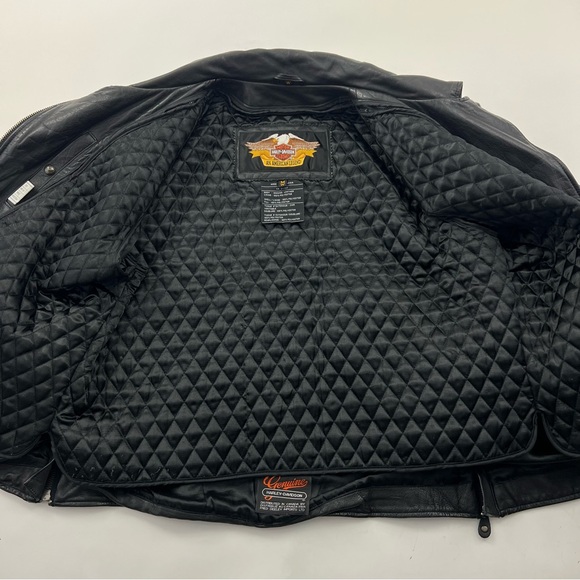 Harley Davidson Biker Leather Jacket - Picture 3 of 9
